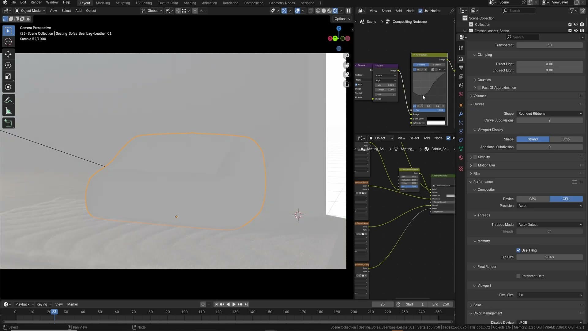 Curves node added to the live compositor chain for instant colour adjustments.