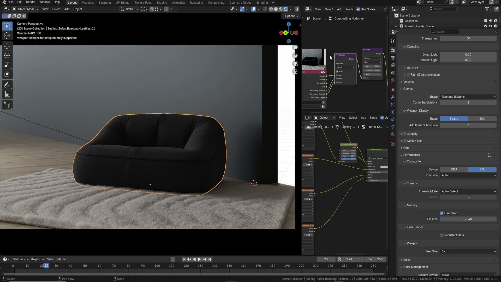 Slow blur node muted with M to keep the viewport responsive.