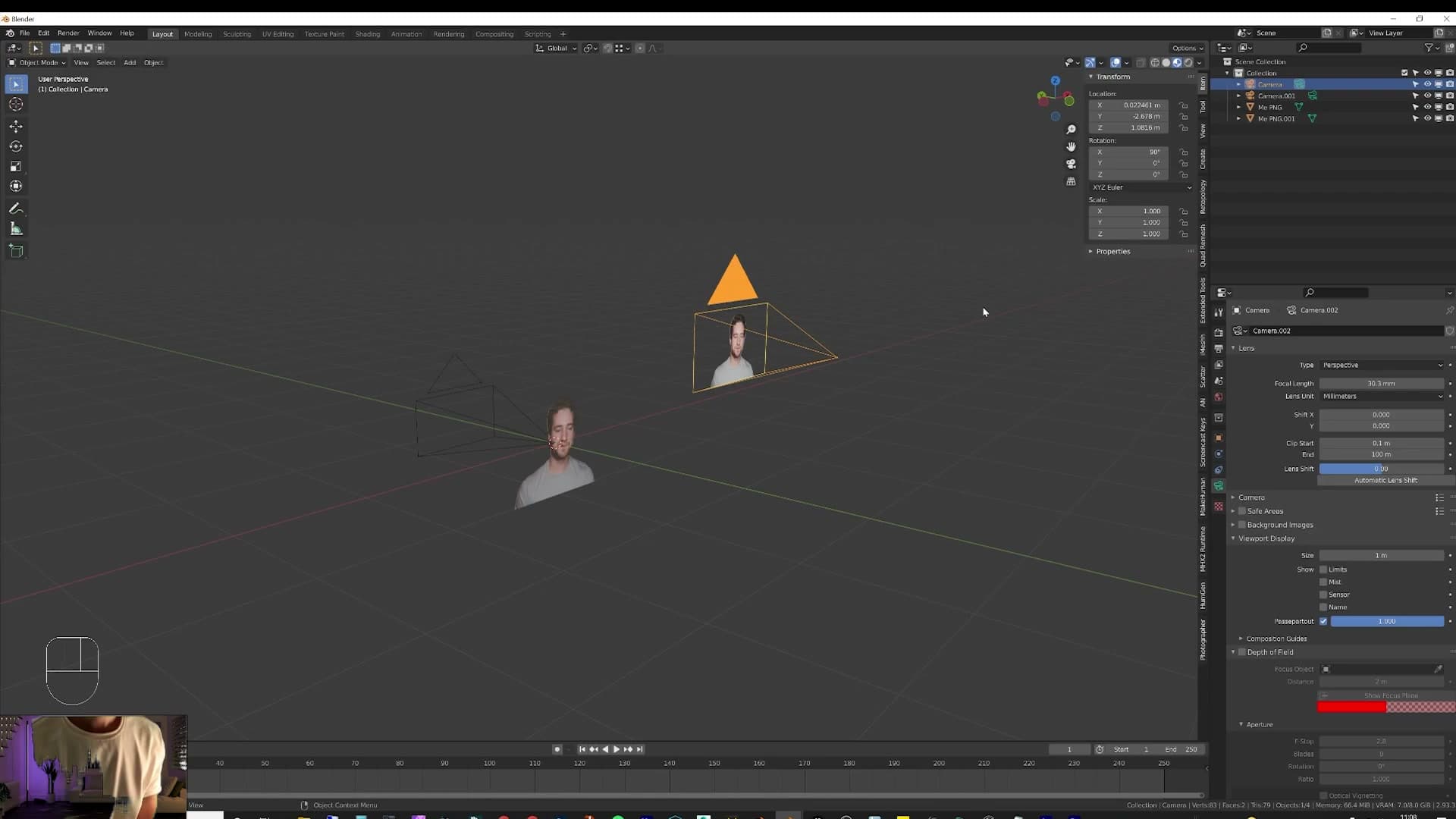 Tweaking focal length to roughly match your real-world DSLR.