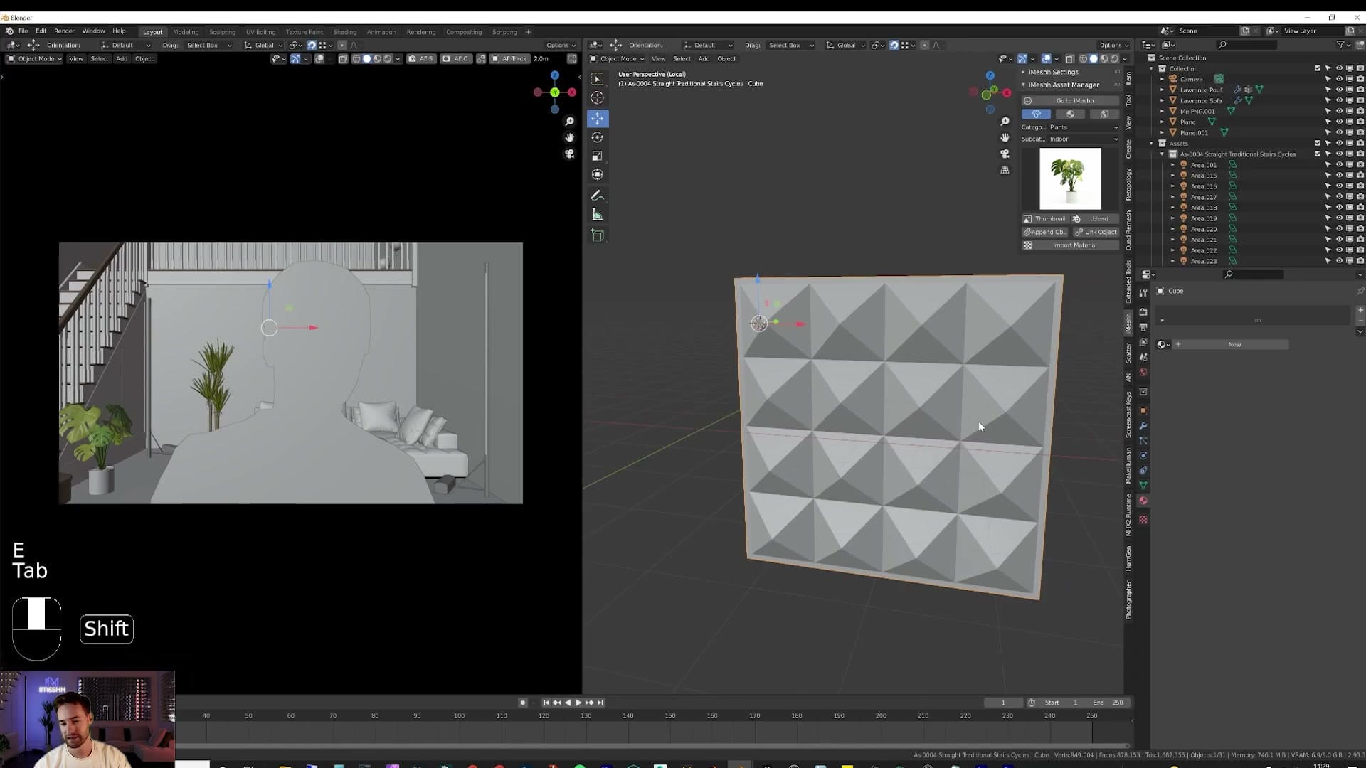 Snap mode set to Vertex so duplicated edges lock to corners exactly.
