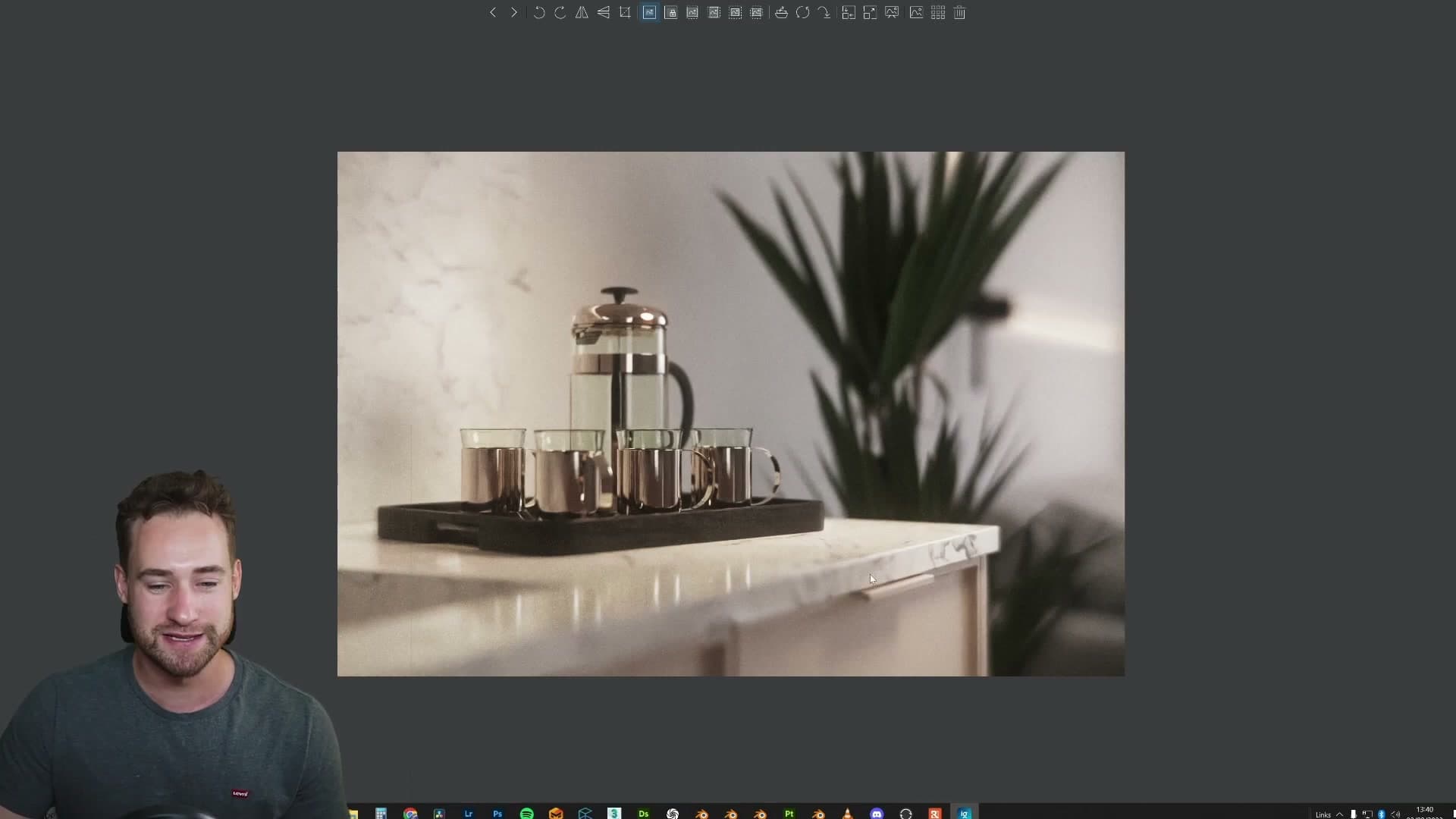 A foreground corner sits well in front of the focus plane and falls off into smooth, film-like blur.