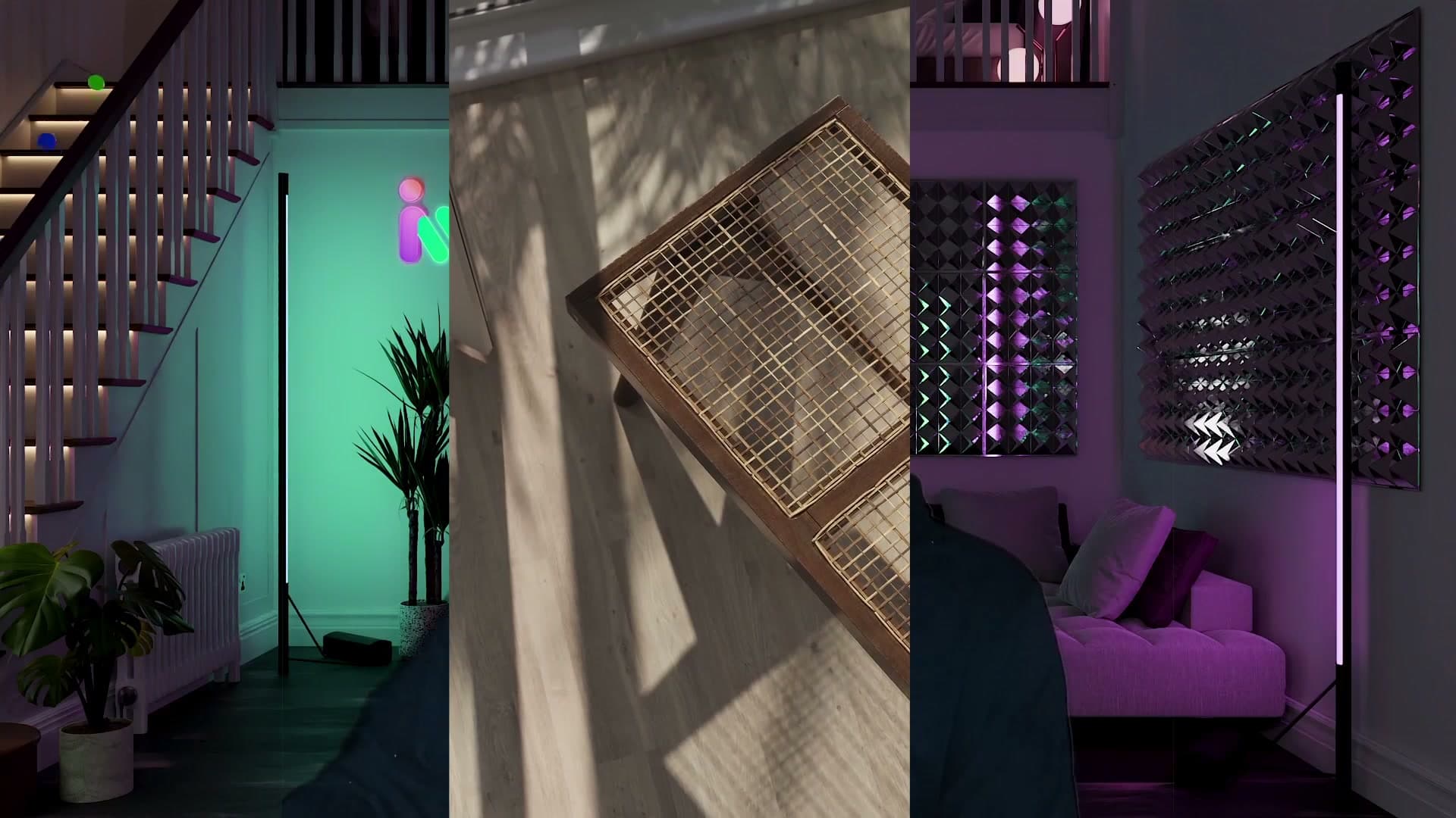 The demo bench scene. The animated leaf shadow keeps the frame moving even when the camera is nearly still, selling the realism of the whole shot.