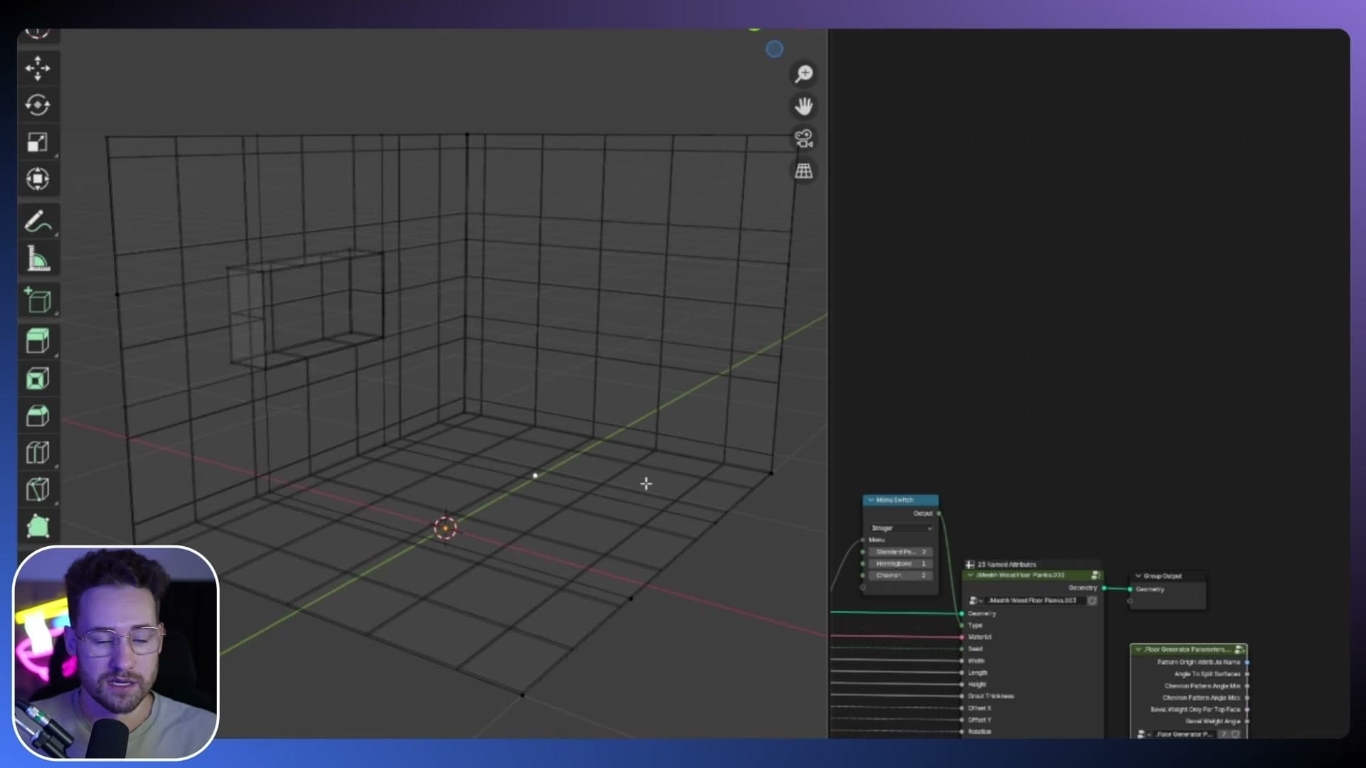 Shift+D duplicates the vertex, making it the tile-alignment anchor.